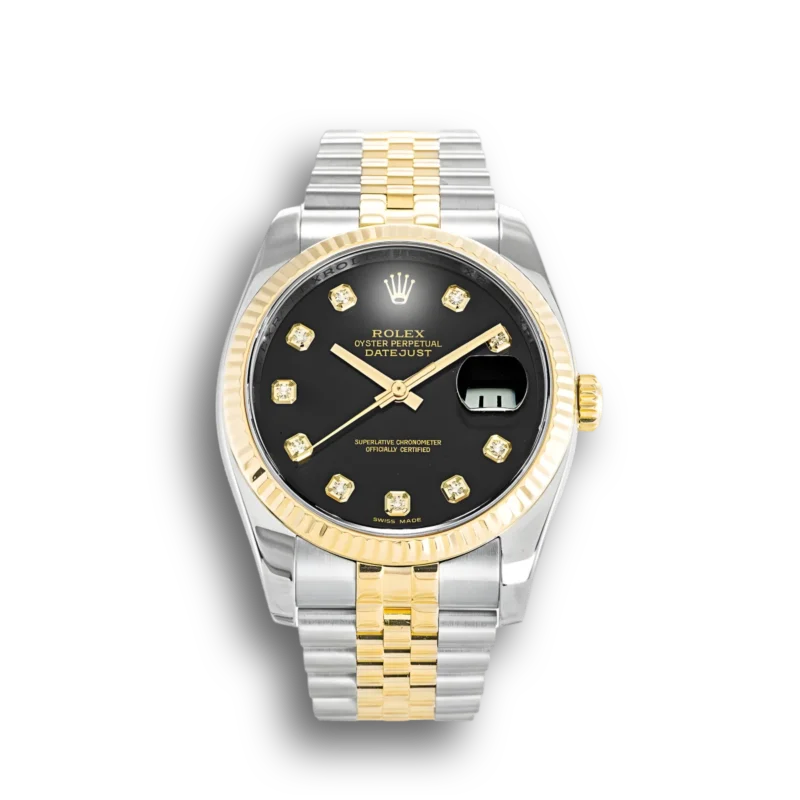 Rolex Datejust Two Tone Black