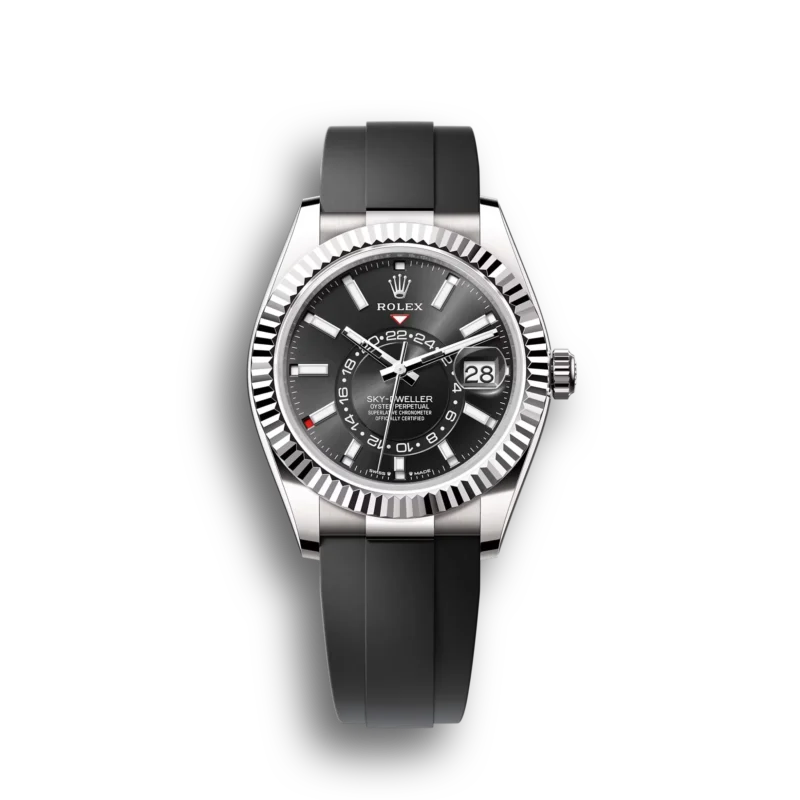 Rolex Sky-Dweller: Oyster, 42 mm, White gold, Bright black dial, m336239-0002